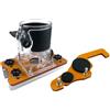 CRIDENG Staffa scanalata Router Base 2 in 1 per la lavorazione del legno, supporta attività di impiallacciatura in legno e plastica, adatta a 65 mm di diametro e vari spessori della tavola