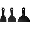 QUARKZMAN 3 pezzi Raschietti per stucco 3/4/6 Plastica Nero