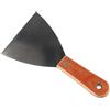 Generic Cazzuola in acciaio inox con manico in legno, spatola in metallo per la pulizia dello stucco (100 mm)
