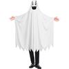 DiULi Costume da Fantasma di Halloween, Mantello da Fantasma di Halloween, Bianco Arrabbiato, per Adulti, Bambini e Bambine, Travestimento di Halloween