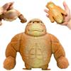 Vyrthalis Gorilla Giocattolo antistress, Gorilla Squeeze Toy, Funny Brown Monkey Toy, Squishy Monkey Toys, figura Gorilla per alleviare lo stress, divertente giocattolo da spremere e idea regalo