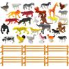 Wxgoqrcn 108 Pezzi Recinto Animali per Appassionati Set la Fattoria degli Animali per Adatti per Scenari in Miniatura Fai da te Regali per Compleanni Natale Capodanno Ringraziamento