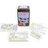 Genérico 91 x Adulti professionali. Grande XXL scatola. Set di Domino a 12 colori, 91 schede, punti doppi, metallico. Grande XXL Box (Gioco 91, domino) in metallo
