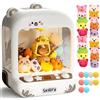 Skirfy Macchina per bambini con luce a LED, suono e 30 mini personaggi, macchina elettronica per caramelle con prezzo, regalo per bambini da 6 a 12 anni, per Natale/compleanno