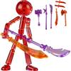 Generico Set di action figure da collezione, personaggi Stickman da (C#) | collezione smontabili, robot articolato con articolazioni multiple, posabilità completa del corpo, per appassionati