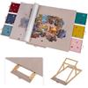 Lavievert Tavola puzzle inclinabile con 6 cassetti e copertura, piastra regolabile con supporto/staffa per adulti, tavolo puzzle portatile con piano antiscivolo per un massimo di 1500 pezzi, rosa