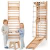Goodevas Set da Parete Svedese 6 in 1 e Scivolo per Bambini, Versatile, Scala da Arrampicata, Altalena e tavola Scorrevole, Attrezzatura da Gioco Ideale per Interni, per Bambini da 2 a 12 Anni