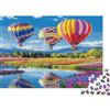 FBFNIOPZUYAw Mongolfiera Paesaggio Puzzle 1000 Pezzi Puzzle per Adulti Carta Gioco di Puzzle 1000 Pezzi Vista Lago Regalo Famiglia 70x50cm/1000pcs