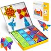 Magneverse Costruzioni Magnetiche per Bambini 56 Pezzi in Valigetta Metallica - Gioco da Viaggio per Costruire Castelli, Razzi e Aerei - Giocattolo Montessori 3+ Anni - Blocchi Magnetici Regalo Creativo STEM