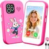 CHAKEYAKE Telefono per Bambini, Mini Smartphone Bambini Senza Contratto, Display HD da 3,5, Fotocamera, Giochi Educativi, Batteria 1000 mAh, USB-C, Regalo di Natale e Compleanno per Bambini 3-12
