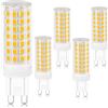 ZYGODLUK G9 Lampadine Led 8W Luce Bianca Calda 2700K 80W Alogena CRI>80 5 Pezzi