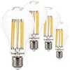 SUNSEED 4x Lampadina E27 Filamento LED 18W Goccia A75 2700 Lm Luce Calda 2700K, 162W Equivalente