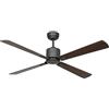 CasaFan Ventilatore Da Soffitto ECO NEO III 132 cm Con WiFi 952212 W Motore Grigio Basalto/Pale Reversibili Ciliegio E Noce