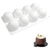 SVUPUE Stampo In Silicone a Sfera, Stampo in Silicone a 8 Cavità per Palline di Ghiaccio Rotonde, Stampo da Forno a Forma di Sfera da 6,5 cm, per Preparare Cioccolato, Torte, Gelatine e Mousse a Cupola