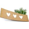 ElbFuchs® Zerbino in Cocco 75x25 cm | Cuori Bianchi | Extra Resistente e Antiscivolo | Zerbino Esterno e Interno Ingresso | Tappeto Spazzola in Cocco per Ingresso Esterno Stretto