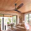 OUENGK Ventilatore a Soffitto in Legno Senza Luce 106 cm per Interno ed Esterno, Con Telecomando, Motore DC Ultra Silenzioso Reversibile a 6 Velocità, 3 Pale - Per Soggiorno, Sala da Pranzo, Patio e Veranda