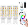 I-SHUNFA Wi-Fi RGBCW Smart G9 Lampadine LED,Compatibile Alexa/Google Home