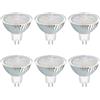 Akynite Lampadina LED MR16 GU5.3 12V 3W Luce Calda 3000K Ø50mm 120 Gradi 300LM 20W Alogene Equivalente per Bagno Cucina Non-Dimmerabile Set di 6
