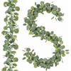ROLLWAY 2 Pezzi Ghirlanda di Eucalipto Artificiale 180cm Vite di Eucalipto Artificiali Piante Finte da Appendere Foglie di Eucalipto Artificiale Decorazione Interni Esterni per Parete, Matrimonio (addensato)