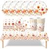 YESAH Set da tavola di girasole 53P, pacchetto di stoviglie di carta