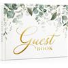 Everloria Libro degli Ospiti Matrimonio 108 Pagine Vuoto, Wedding Guest Book Commemorativo in Pelle, Libro Ospiti Matrimonio per Matrimoni Anniversario Compleanni Battesimo Laurea Quinceañera