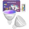 Lamptobe 3W MR16 GU5.3 LED RGB Lampadine, 12V Dimmerabile MR16 LED Spot Light con telecomando, 12 colori + bianco caldo + freddo bianco scelte per la casa Deco confezione da 2