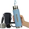 Bombiya Opaco pronto con tutte le sue parti in acciaio inox - Thermos opaco 2 in 1 cambiando il coperchio è un thermos classico - Automatizza i tuoi Mate Argentini o Terere - Con te ovunque con te - 500 ml