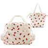 LEIMEND 2 pezzi Borsa Termica Porta Pranzo Borsa Frigo Riutilizzabile | Borsa Termica Grande con Borsa per Il Pranzo Portatile per Scuola Ufficio Lavoro Viaggio Picnic(Stampa di Fragole)