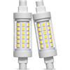 Lamptobe Lampadine LED R7S 78mm 10W, Bianco Freddo 6000K Dimmerabile COB Slim Doppio Effetto Lineare LED Proiettore Equivalente Lampadine R7S, AC 220V-240V(2-Pezzi)