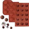 Jinsion Stampo Semisfera in Silicone - Set di 3 Vassoi per Cioccolato, Torta | Stampi a Mezza Sfera Silicone, Stampi Semisfera per Fare Cioccolato, Torta, Gelatina, Mousse a Cupola