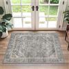 GENIMO - Tappeto Vintage 60x90cm - Antiscivolo, Lavabile, Con Pelo Corto - Per Corridoio, Ingresso, Camera - Grigio