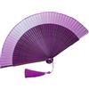 GFM® Ventaglio portatile pieghevole in seta di bambù per estate, matrimonio, viola (GG-FLSLK-F38B-09-JMN)