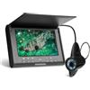 KOROBIE Ecoscandaglio, Cavo da 4,3 pollici 15M Fish Finder subacqueo portatile 6 LED IR Telecamera pesca fissa sull'asta