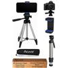 Acuvar Treppiede in alluminio da 50 pollici per fotocamera e videocamera iPhone con supporto per telefono, supporto per tutti i telefoni, iPhone e tutti i Samsung Galaxy, Android e Nikon, Canon, Sony