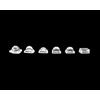 Cleiscry 1000 pezzi obiettivo per 5050 LED WS2812 APA102 WS2811 SK6812 10 30 60 90 120 140 gradi angolo obiettivo (10°, trasparente)