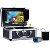 KOROBIE Ecoscandaglio, Fish Finder Fotocamera da pesca subacquea Doppia lampada 30LED 7 pollici 15M 30M 50M IP68 impermeabile(30M NO DVR)