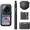 Insta360 X6 Essentials Bundle - Action Camera 8K 360°, doppio sensore da 1/1,1, batteria extra, custodia di ricarica e bastone invisibile per selfie, colore: nero notte