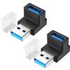 Gbformat Adattatore USB 90 Gradi Adattatore USB3.2 Maschio a Femmina Adattatore da USB a USBA 10Gbps 5V@3A Adattatores per PC Laptop phone Tablet 2Pcs