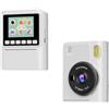 NbgrvB Fotocamera digitale per bambini con stampante fotografica istantanea (bianco)