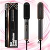 Edicare, Spazzola Lisciante, Spazzola per capelli, Professionale, 220-240V, 50W, 3 Intensità regolabili fino a 200º, Riscaldamento PTC, per Capelli Ricci