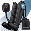 PORTENTUM Pressoterapia linfodrenaggio con spina - Massaggiatore gambe con 8 modalità e 3 intensità - Telecomando con schermo LCD - Alimentatore incluso - Allevia le gambe stanche