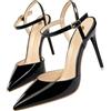 Generic WATTK - Sandali da donna con tacco a spillo, in finta pelle, con cinturino alla caviglia, scarpe da sera per feste, scarpe da sera, sandali aperti