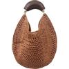 CGRSDSD Borsa Paglia Borsa in tessuto a forma di mezzaluna Borsa sottobraccio da donna dal design elegante e cavo