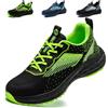 ISOOUS Scarpe Antinfortunistiche Uomo Donna con Punta in Acciaio Verde EU 45