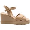 BRUNO PREMI Sandali con Zeppa Donna - Beige Modello 5302 5302 Pelle