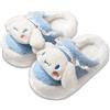 Roffatide Anime Carino Big Ear Dog Personaggi Morbido Pelliccia Coperta Pantofole Pantofole Fuzzy Back Open Toe Spuma Pantofole con PVC Soft Sole House Pantofole