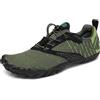 SAGUARO Scarpe Barefoot Minimaliste Uomo Donna Traspiranti Scarpe da Scogli Comode Leggere Scarpette Multisport per Trekking Trail Running Sport Acquatici Palestra, Verde 48 EU