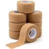 JPstraps Benda Coesiva Autoadesiva - 8 Bende Elastiche Autoadesive 2,5 cm x 4,5 m Beige
