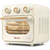 Girmi FG28 Ecofrit 14 L Friggitrice ad Aria e Forno Multifunzione, 1300W, 14 Litri, Maxi Ventola, 230 °C, 5 Funzioni, Luce Interna, Ricettario e Accessori Inclusi