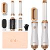 UKLISS Airstyler 6 in 1, Spazzola Asciugacapelli Professionale Set con Arricciacapelli Automatico, Spazzola Lisciante per Capelli, Thermal Brush, Multistyler Regali Set per Donne Styling - Bianco